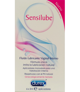 durex sensilube lubricante vaginal fluido 5 ml 6 aplicadores