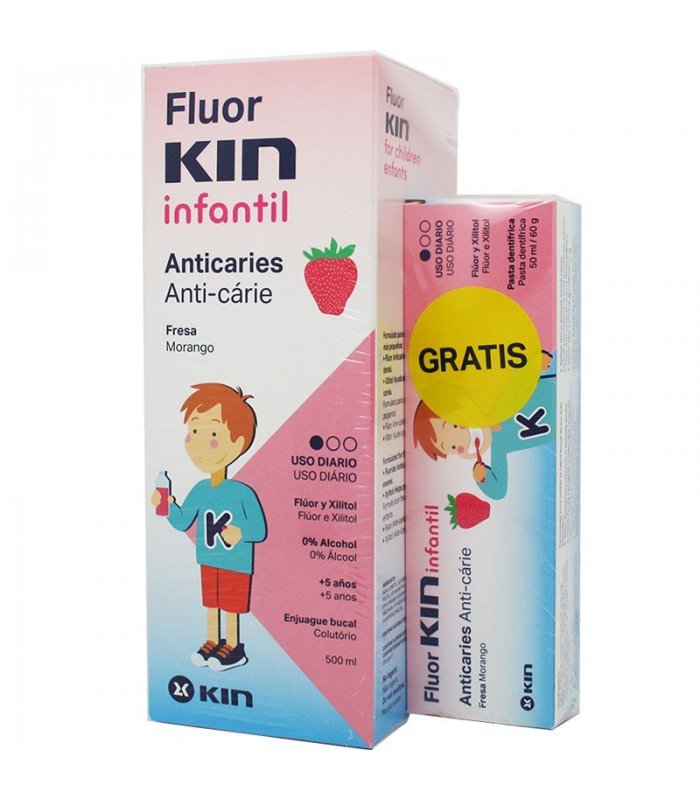 Fluor Kin Infantil Enjuague Bucal Pack