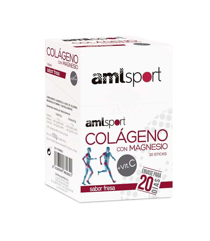 AmlSport Colágeno con Magnesio + Vit.C Sticks