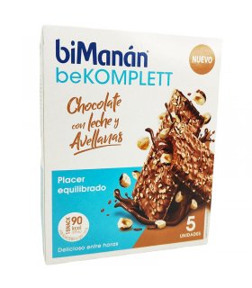 Bimanan Bekomplett Chocolate con Leche y Avellanas 5 barritas