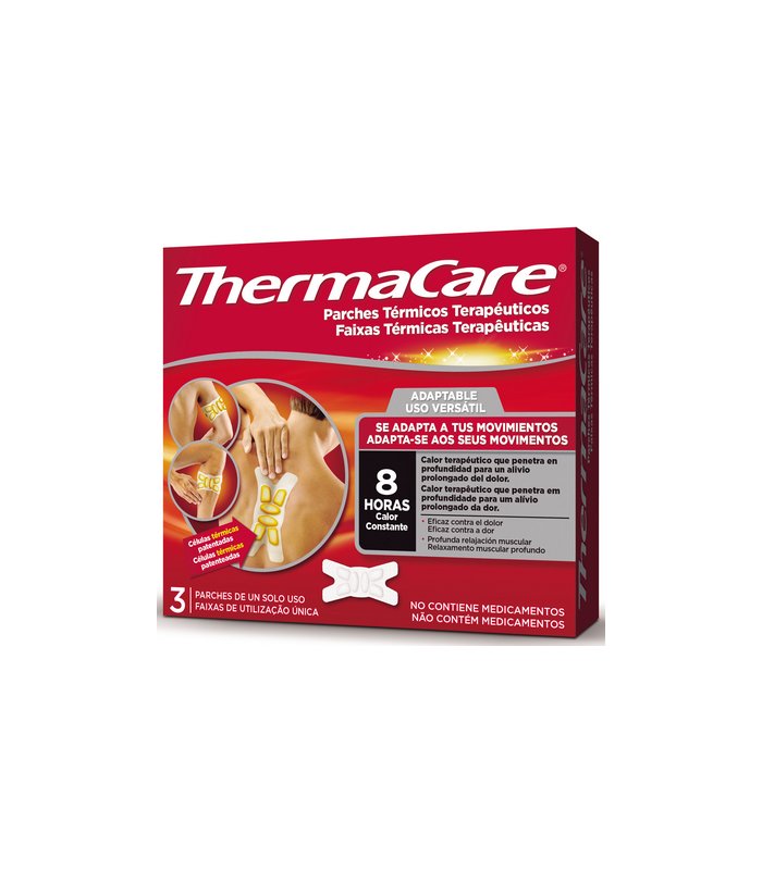Parches térmicos terapéuticos para dolor de la zona lumbar y cadera  Thermacare 2 ud.